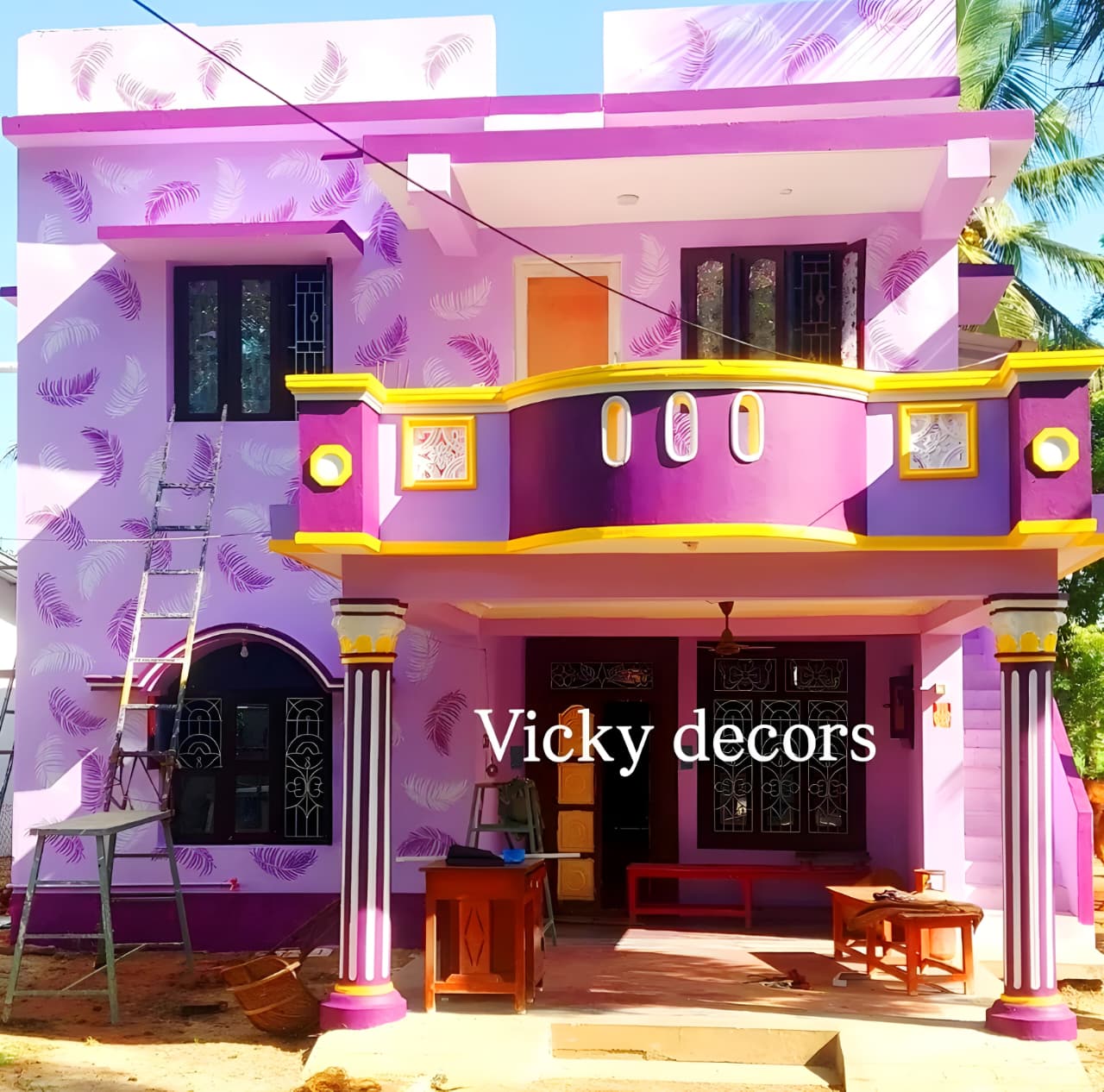 House exterior painting by Vicky Decors