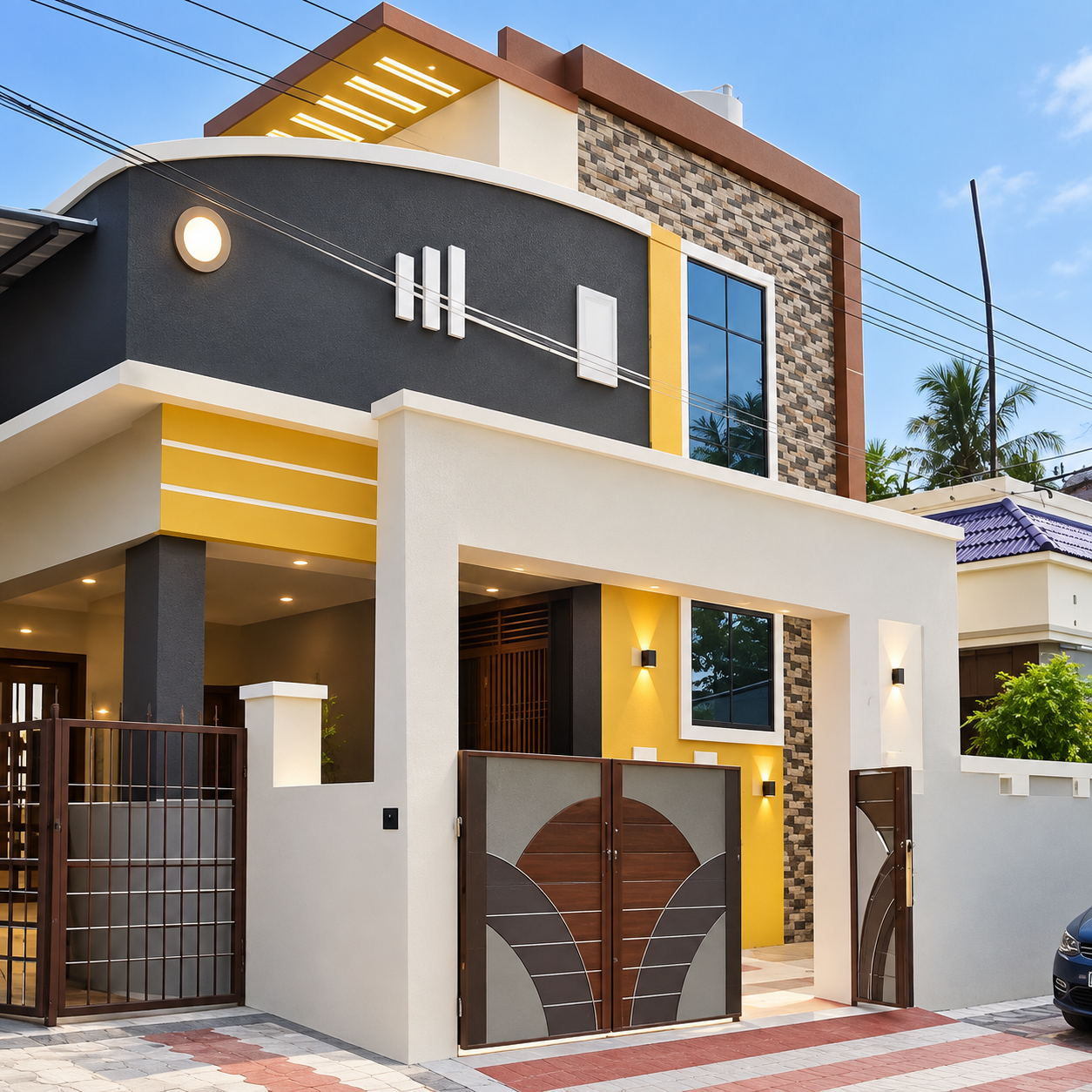 House exterior painting by Vicky Decors