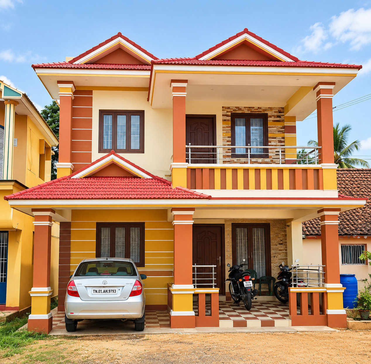 Building exterior painting by Vicky Decors