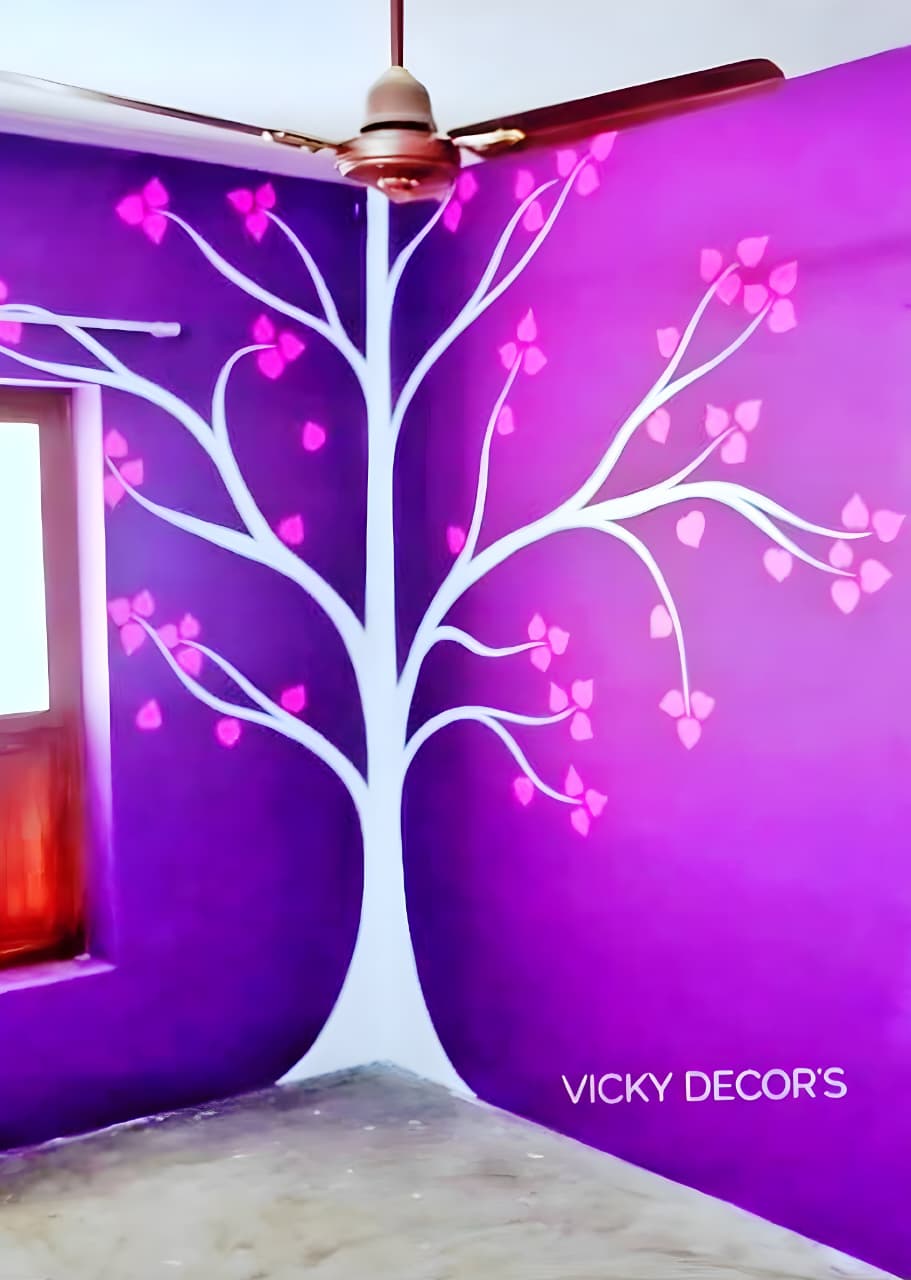 Designer wall texture painting by Vicky Decors